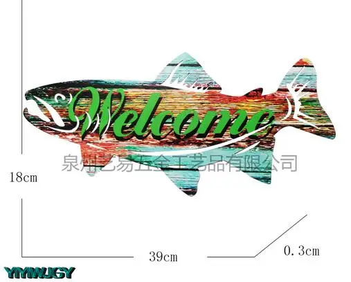 

Hot source iron fish home wall decoration wall hanging garden home iron wall decoration indoor wholesale Hot source of goods