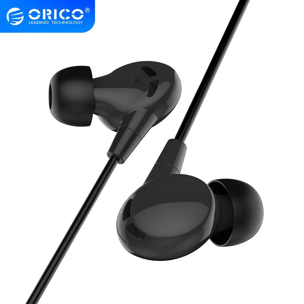 Оригинальные наушники ORICO с басовым звуком гарнитура микрофоном Hi Fi цветные для