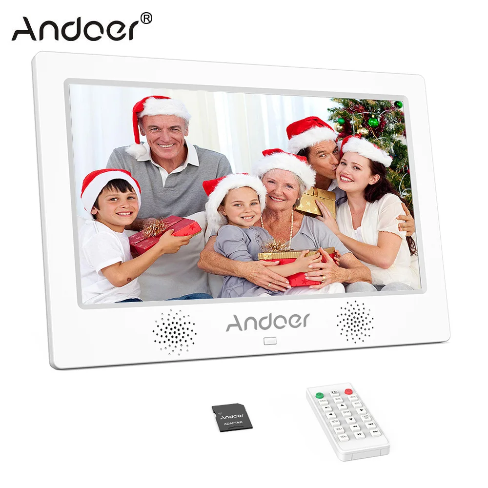 Andoer 10 1 &quotЦифровая фоторамка 1024*600 поддержка календаря часы будильник Фото Музыка