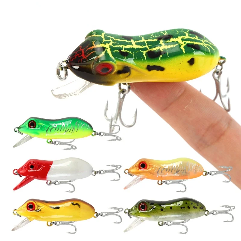 

6cm Thunder Frog Road Sub-bait Frog Black Fishing Bait Tree Frog Water Surface Artificial Bait