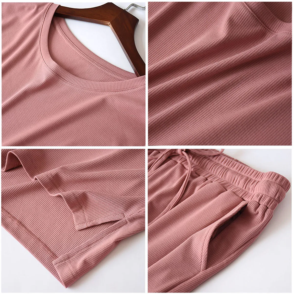 

2Pcs Women Modal Cotton Pajamas Set Loose Casual Homewear Suit Summer Ladies Short Sleeve Plus Size Sleepwear