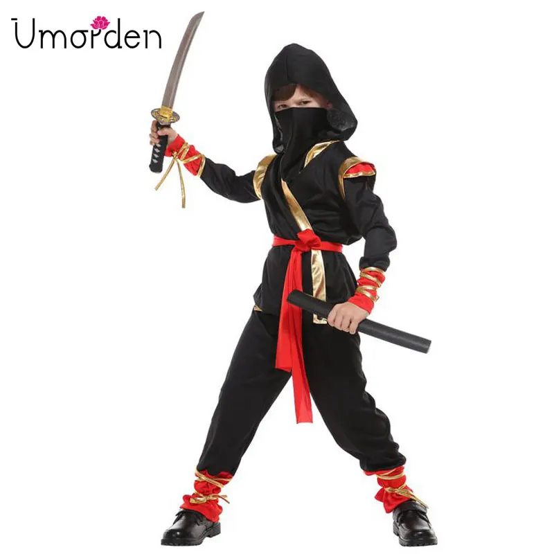 Umorden Purim детский день Хэллоуин костюмы мальчиков воин ниндзя костюм Боевые