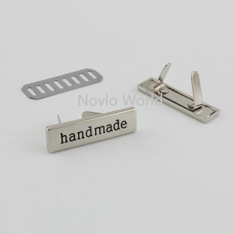 10-50 pieces 4 finish 36X10mm Decorative Handmade Label For Purse Handbag Sewing Bag Metal Labels | Багаж и сумки