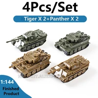 4pcsset world war ii tiger panther tank assembly model 3d puzzle tiger t34 hunting scene sand table model finished product toy