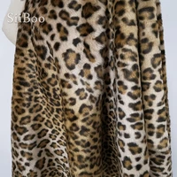 luxury brown leopard 1 5cm faux mink fur fabric for coat baby photography props tissu diy accessories free shipping sp5302