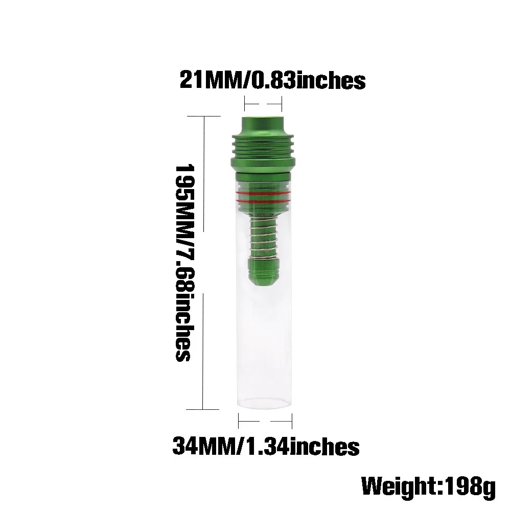 195 мм вытяжная дыхательная металлическая курительная трубка Премиум алюминиевая