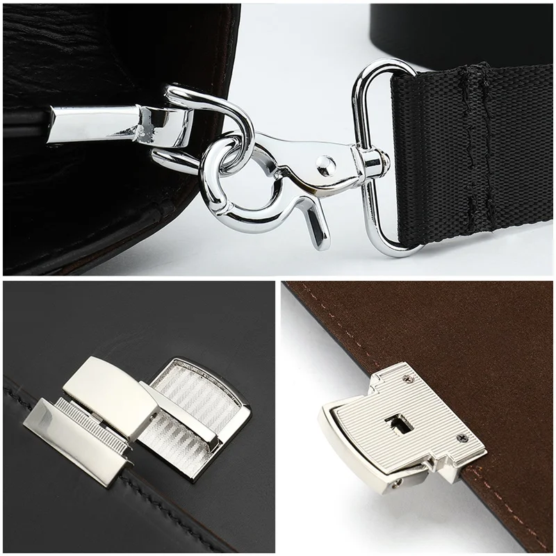 

MVA Men's Leather Bag Business Men Briefcase Bags for Documents Vintage Shoulder Bags Briefcase Man Laptop Bag For 14 Inch 8582