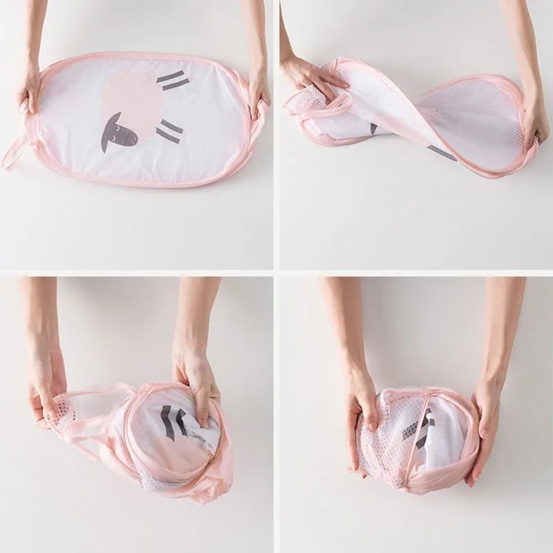 Складная Сетчатая Сумка для стиральной машины вместительная водонепроницаемая