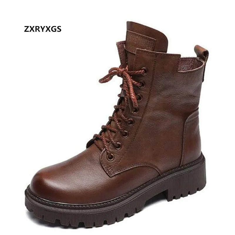 

Новинка 2021, модные ботинки Martin, женские зимние ботинки в британском стиле, ботильоны на толстом каблуке, Осенние однотонные ботинки из натуральной кожи