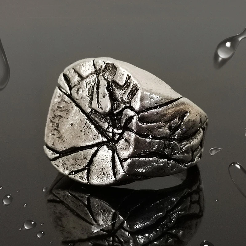 Мужское Винтажное кольцо в стиле панк квадратное металлическое на палец мужские