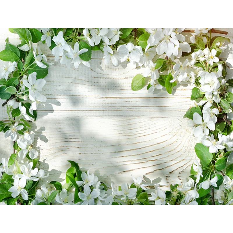 

SHENGYONGBAO Vinyl Custom Photography Backdrops Prop Flower and Wooden Planks Photography Background 200212SU-04