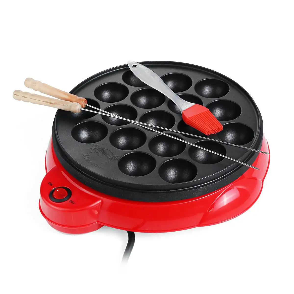 Профессиональные 18 отверстий шарики из осьминога производитель Takoyaki машина для выпечки электрическая мини-Плита Кухонная Плита Гриль сковорода 650 Вт