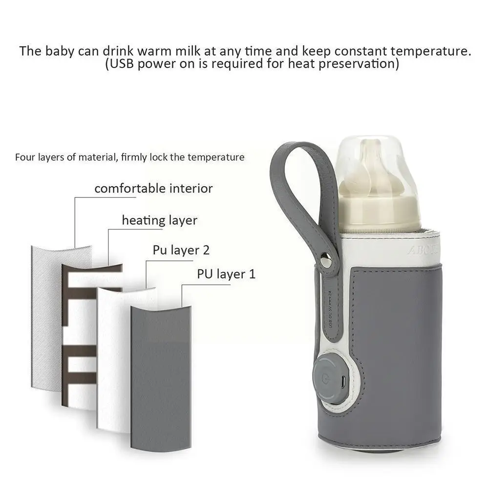 

Baby Warm Milk Bag Usb Car Baby Bottle Warmer Constant Heating Temperature For Bottles 55-80mm Baby Thermostat Heating Cup Z0l9
