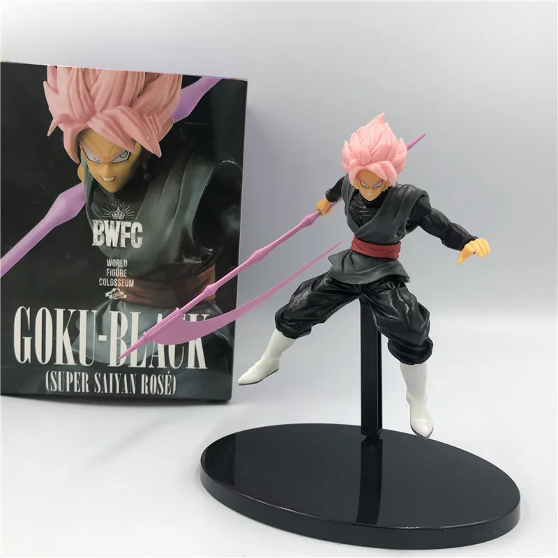 Dragon Ball Z черный Гоку Роза Супер Saiyan серп Бог войны Ver. ПВХ фигурка DBZ Gogeta розовые волосы модель игрушки 18 см