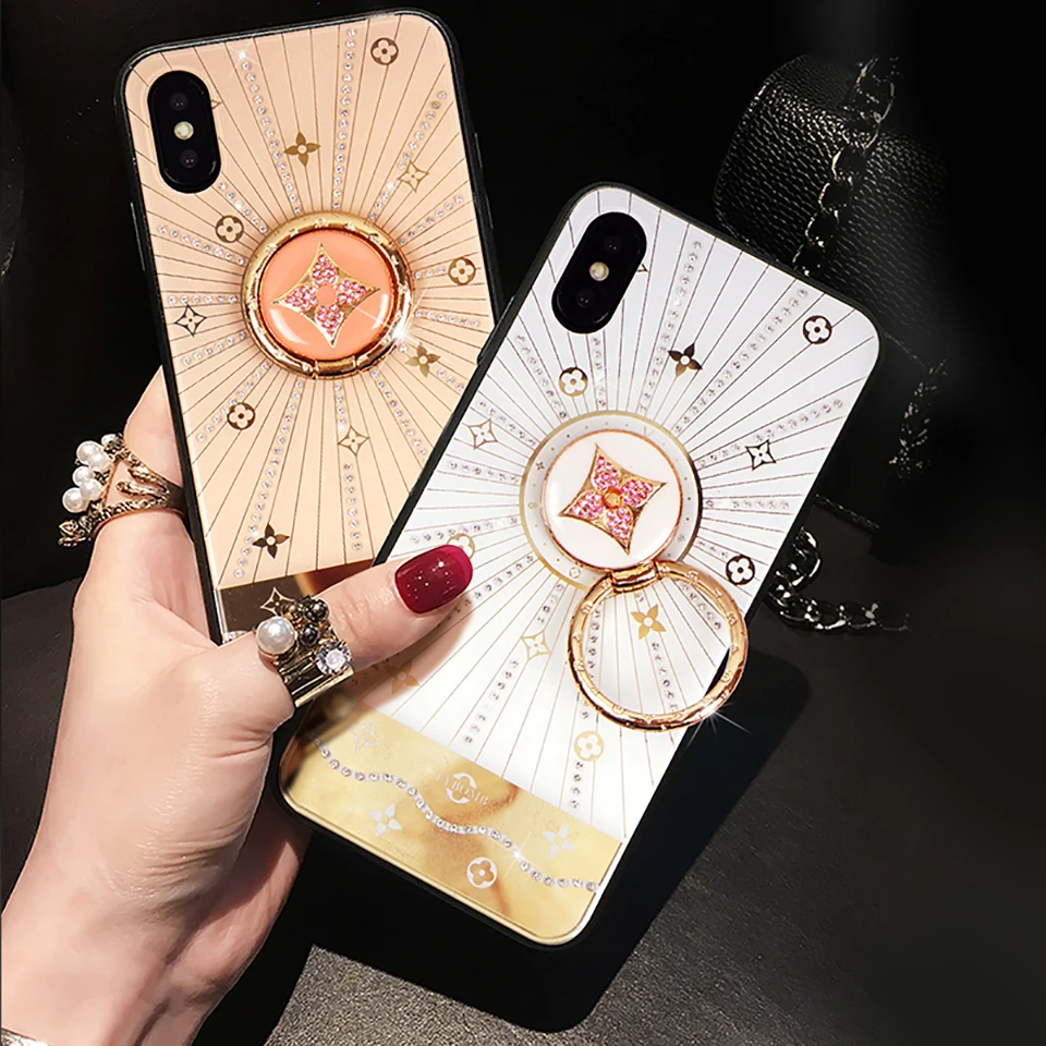 Роскошный модный чехол с магнитным кольцом для iPhone 11 Pro Max X XR Xs 7 8 6s plus задняя