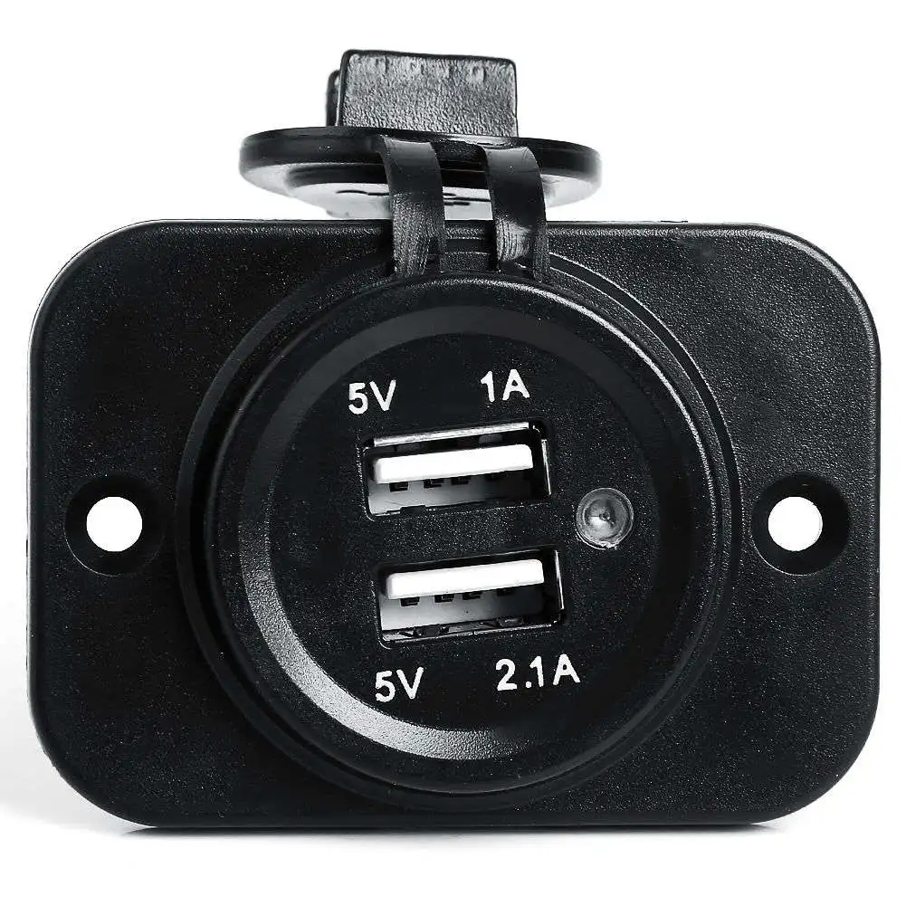 

12V Car Lighter Socket Splitter Power Outlet Adapter 2-USB Charger