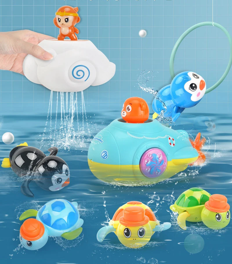 Игрушки для ванны, мультяшная утка, плавающая вода, игрушка для душа, ванная комната, одежда для детей и малышей, детские пляжные игрушки, детские игрушки, Сетчатая Сумка для хранения