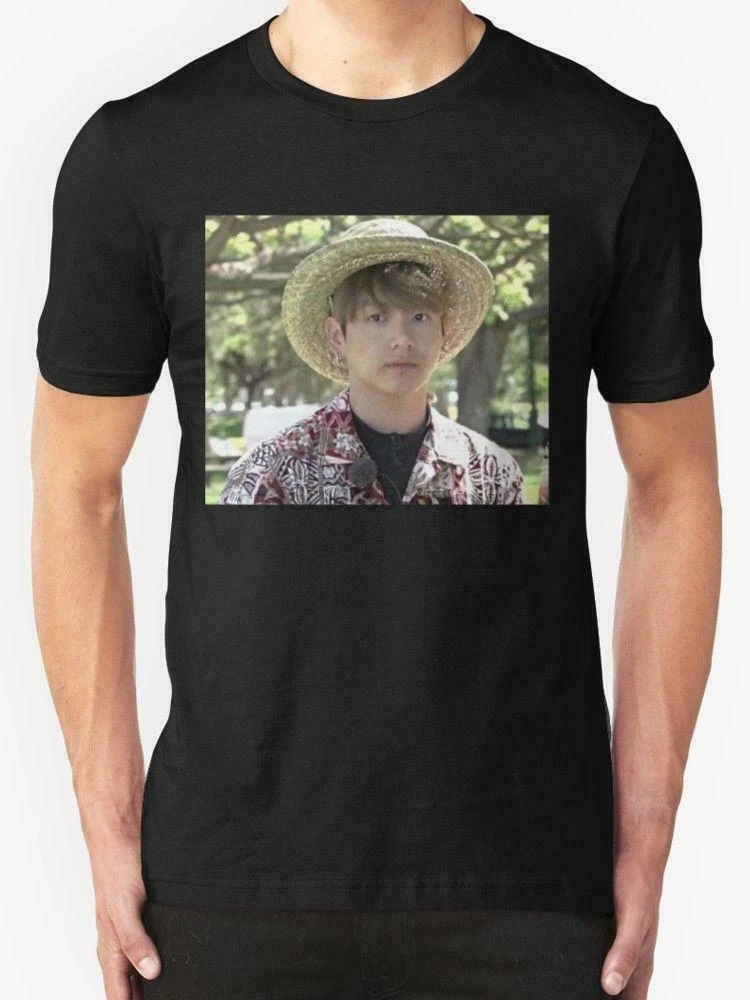 Новинка Jungkook Hawaii Meme Мужская Футболка размер S-2XL Homme высокое качество футболка |