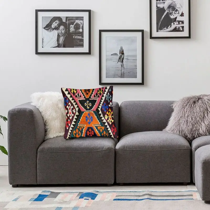Kilim Navaho Weave Woven Textile Modern Throw Pillow Covers Bedroom Decoration Turkish Tribal Persian Ethnic Art Cushion Case | Дом и сад