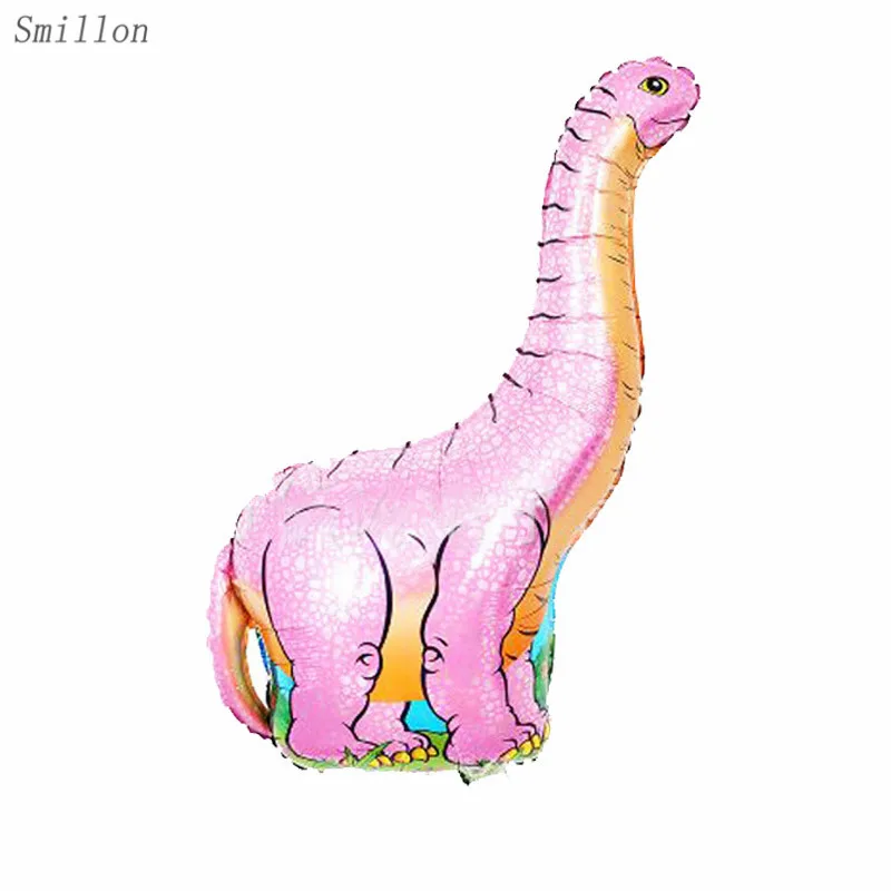 Фото 1 шт. розовый с длинным вырезом динозавр алюминиевый шар для дня рождения