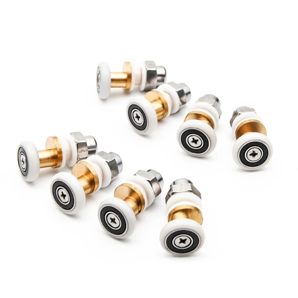 

19/23/25/27mm Diameter Single eccentric Brass Door Roller Shower Sliding Glass Door Pulley Wheel Shower Spare Parts