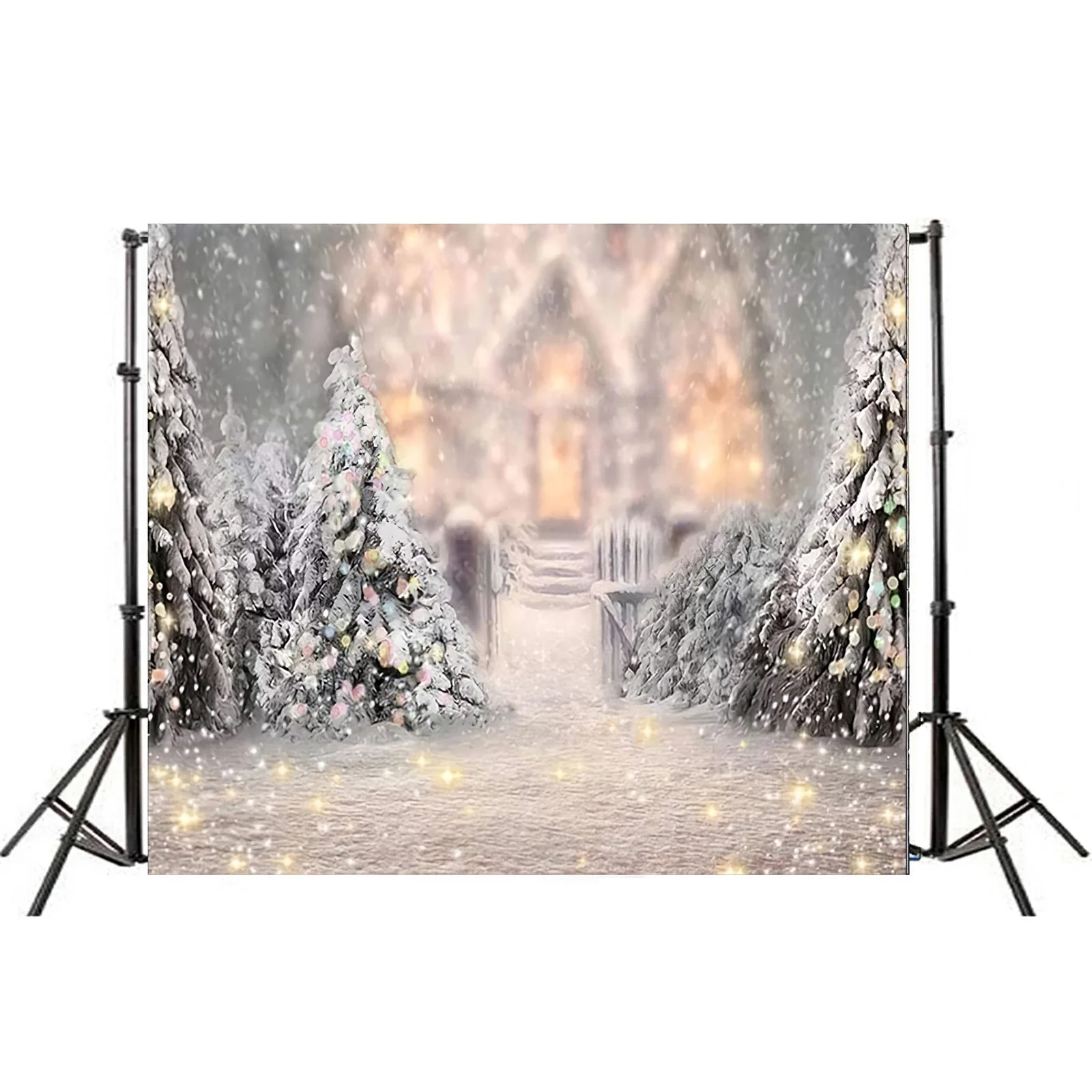 

210*150cm Christmas Backdrop Multi-Purposes Christmas Background Cloth High Resolution Clarity Photography Prop Decoration