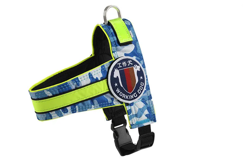 camo blue Собака поводки для собак Регулируемая безопасная Большой пес питомец, поводок для прогулок, Хаски был бульдог грудного вскармливания ремешком лидер размеры s-xl - Цвет: camo blue