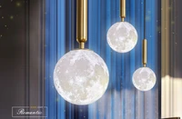 new modern planet moon pendant light fixture for bedroom kitchen bedside hanging lamps luminaire home lighting decoration