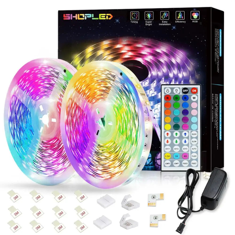 Светодиодные ленты светильник RGB 5050SMD 2835SMD 5 м 10 15 Гибкие светодиодные