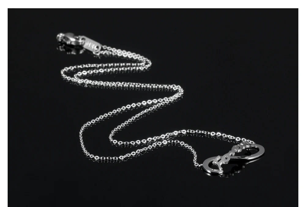 

Bowknot letter forever 316L silver stainless steel jewelry fashion necklace pendant women's gift