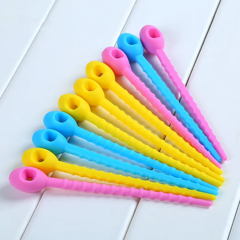 

10Pcs Food Grade Silicone Bag Ties Cable Management Zip Tie Twist All-purpose Multi-use Bag Clip Bread Tie Food Saver