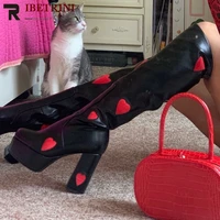 2021 trend fashion boots heart shaped design zipper platform high heel shoes woman classic brand new popular goth girls sale