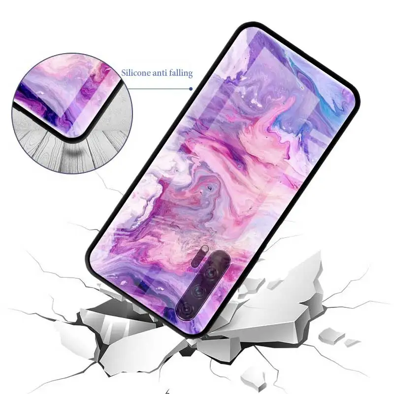 colorfull marble tempered glass phone case for samsung galaxy s20fe s21 s10 plus s10e s9 s8 phone shell note 10 10lite capa bag free global shipping