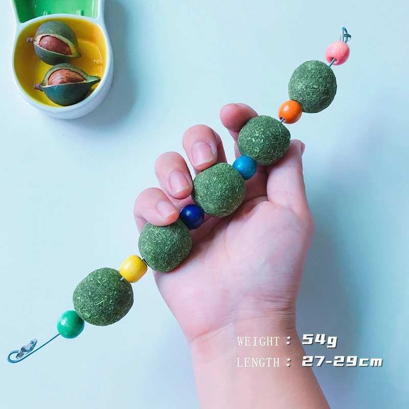 

Guinea Pig Bite Grind Teeth Toys Small Pets Rabbit Hamster Pet Grass Ball Branch Molar Chew Play Teething Toy Grass Skewers