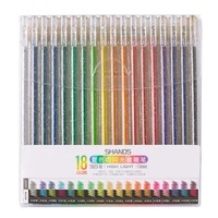 18pcsset kawaii 1 0mm glitter gel pen color changing flash marker drawing pen highlighter for girl kids school cute stationery