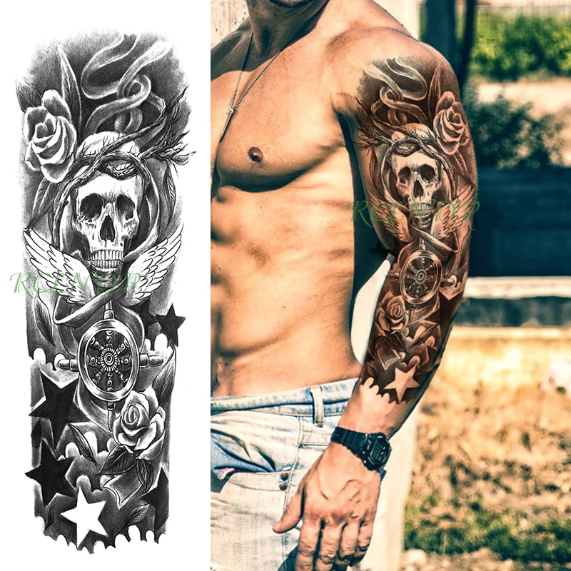 Водостойкая Временная тату-наклейка птица Орел герои фильмов девушка воин нож