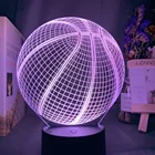 Ночник с 3d иллюзией, акриловый ночсветильник с голограммой в виде баскетбольного мяча, украшение для комнаты, уникальный подарок для студента, спальни, светильник