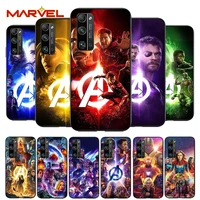 marvel hero colorful for huawei honor 30 20 10 9s 9a 9c 9x 8x max 10 9 lite 8a 7c 7a pro silicone soft black phone case