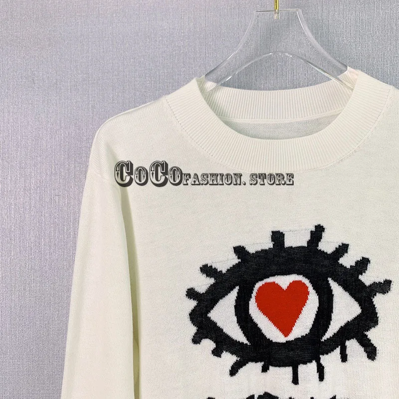 

Luxury designer 2021 fashion sweater for women autumn logo letter jacquard wool sweaters jumpers high quality clothes pullover