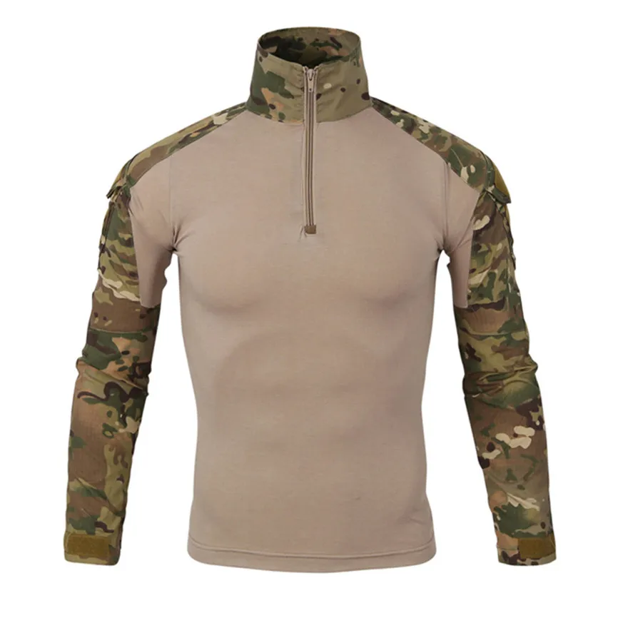 Мужская куртка 2019 хип хоп боевой Маскировочный с длинным рукавом Beefy Muscle Basic Solid