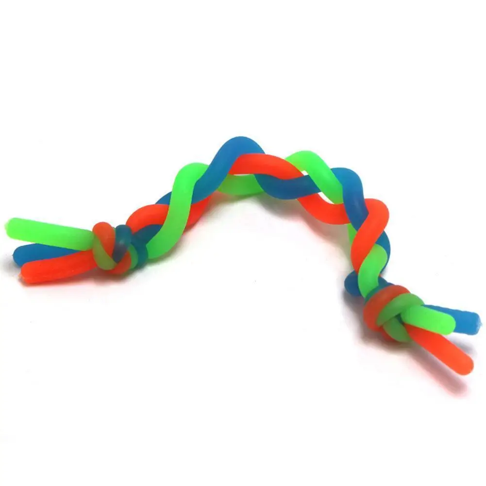 

5pcs/set Tpr Soft Noodles Elastic Rope Toys Stretch Toys Draw Stress Decompression Rope String Toy Vent Toy Relief A9B0