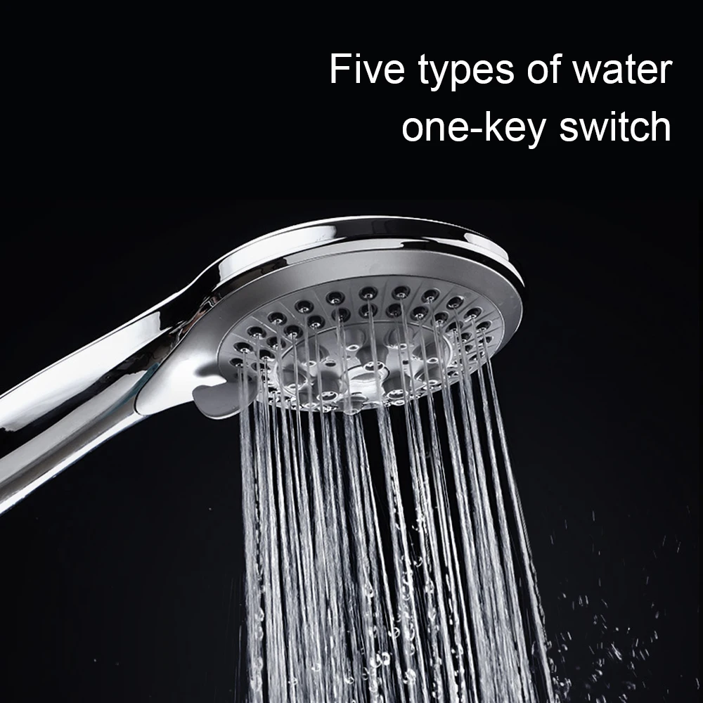 買取 ハンドヘルドシャワーヘッド加圧シャワーノズル節水5スプレー設定マッサージスパバスタブシャワーヘッドと1.5mホース