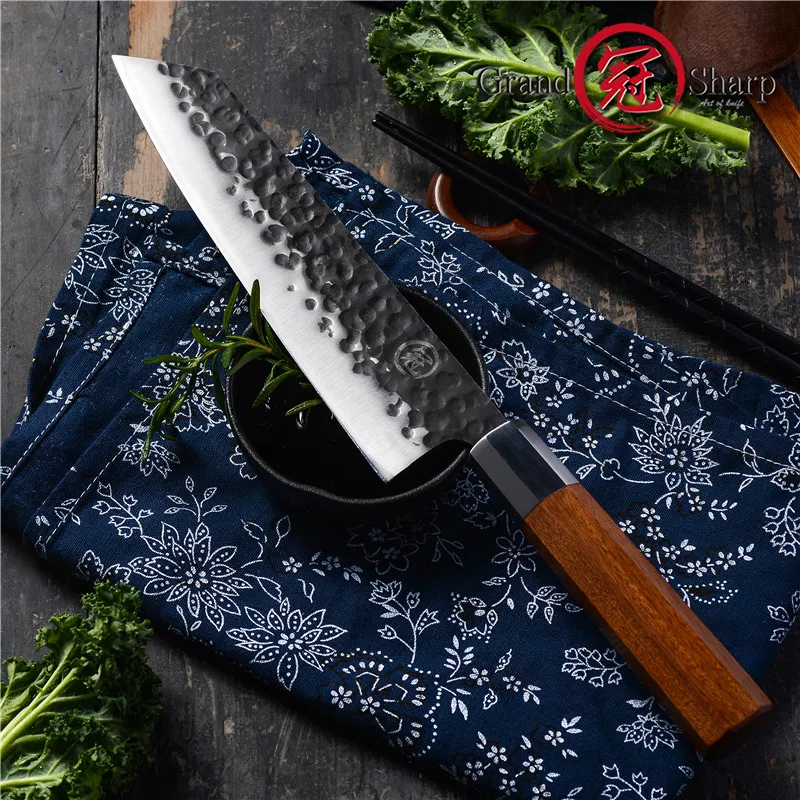 

Нож шеф-повара 8 дюймов, японские кухонные ножи Kiritsuke из нержавеющей стали, инструменты для нарезки, деревянная ручка, Подарочная коробка, ...