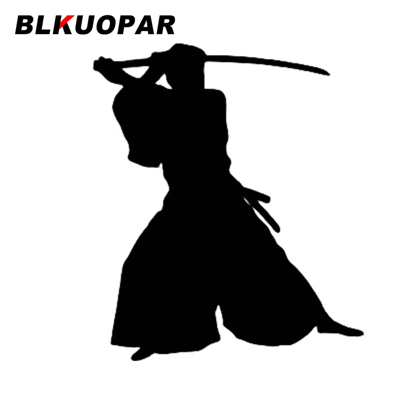 

Автомобильная наклейка с силуэтом самурая BLKUOPAR, индивидуальная Водонепроницаемая наклейка с окклюзией и царапинами, бампер, мотоцикл, Стай...