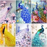 diy peacock 5d diamond painting full squareround drill mosaic diamont embroidery cross stitch resin home decor christmas gift