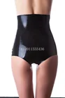 Сексуальное женское Фетиш латексное нижнее белье, резиновые Трусики-бикини, сексуальные трусики с высокой талиейтрусы без молнии, высокое качество