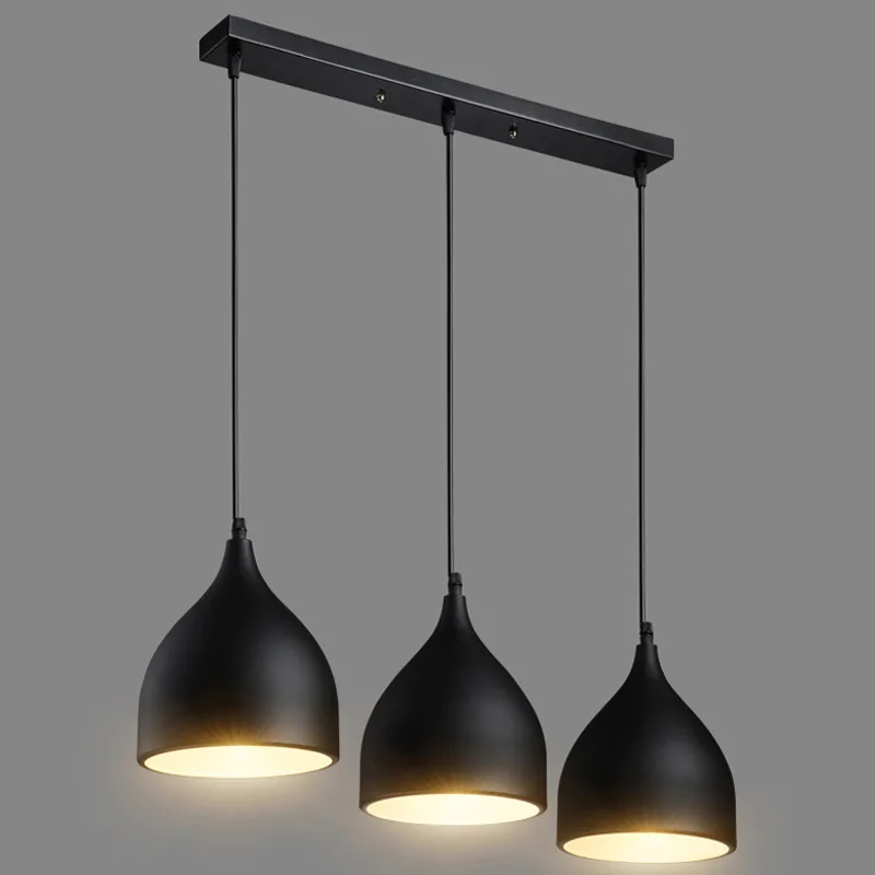 

modern aluminum Ceiling Lights E27 black lampara de techo dining restaurant bar coffee industrial vintage ceiling lamp