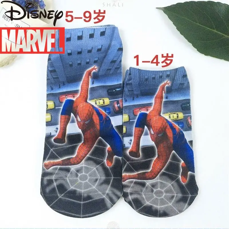 

Disney Marvel Avengers Spider-Man Children's Socks Socks Cartoon Socks Boat Socks Boys Cartoon Printed Cotton Socks