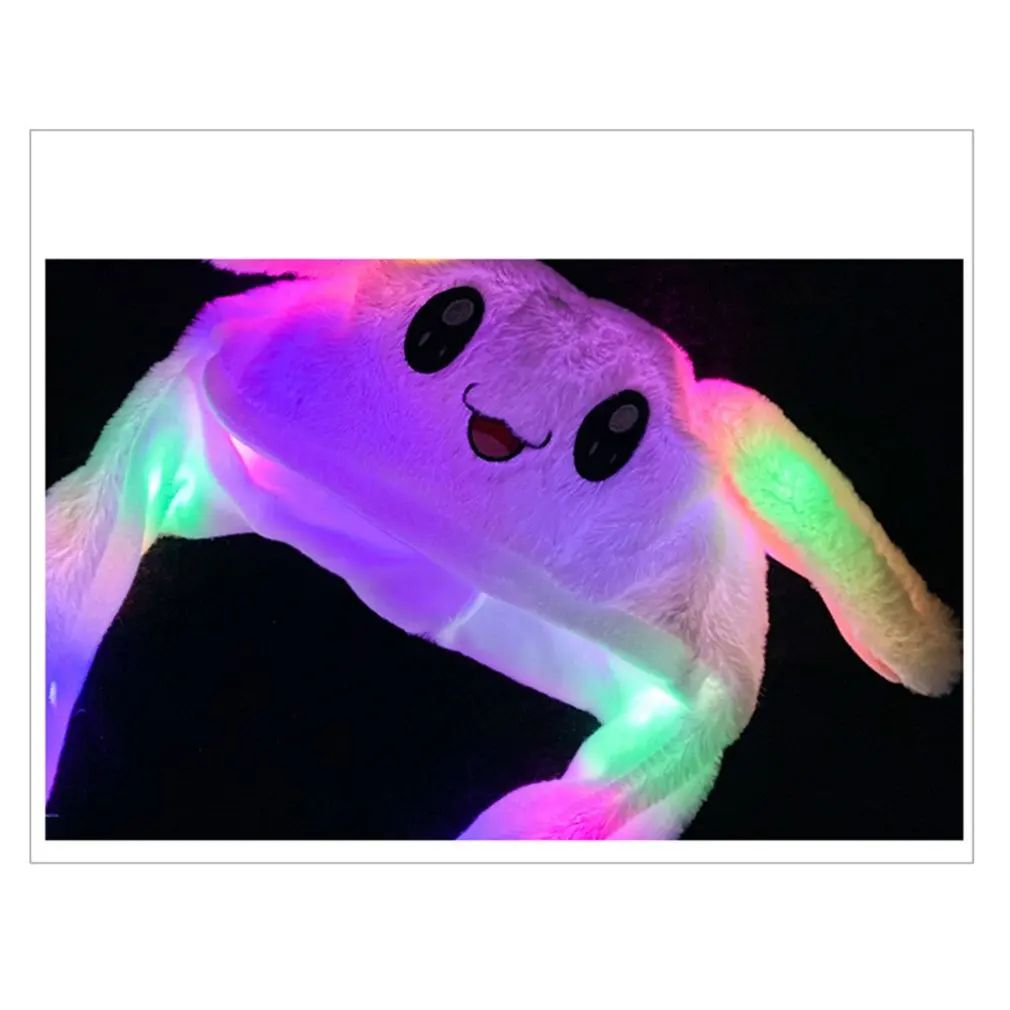 

Spring And Autumn Korean Version Of Plush Hat Creative Ear-Shaking Hat Parent-Child Hat Cartoon Cute Glowing Hat