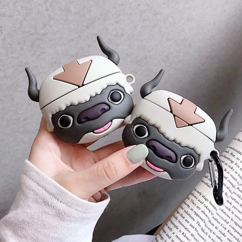 С рисунками аниме Аватар Appa силиконовый защитить Antishock чехол для Airpods Pro зарядный
